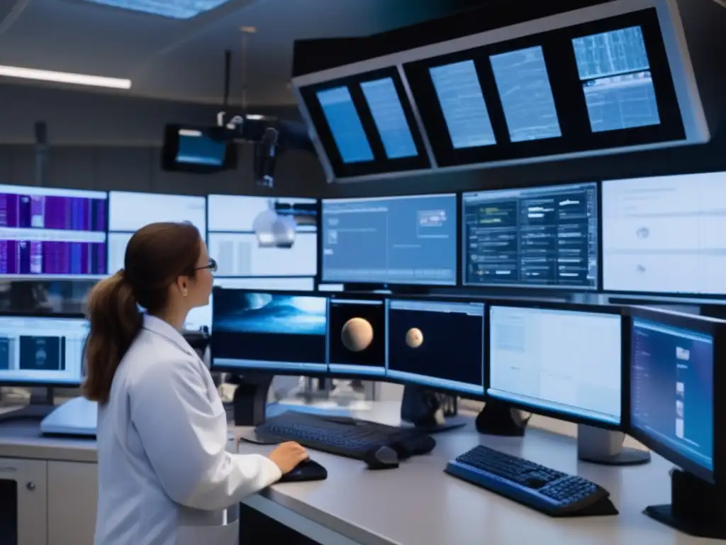 A sterile laboratory is where science happens: A team of dedicated scientists wear lab coats and work tirelessly to unravel the mysteries of asteroid Aeneas