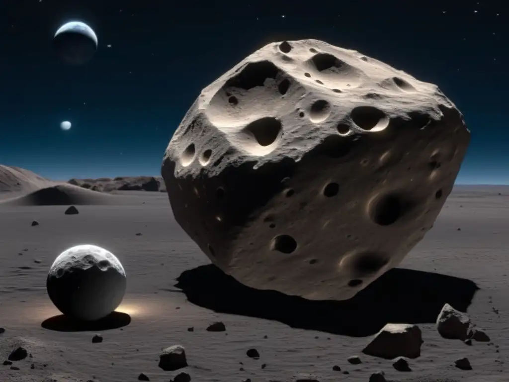 A stunning, photorealistic image of asteroid (66391) 1999 KW4 and its moon