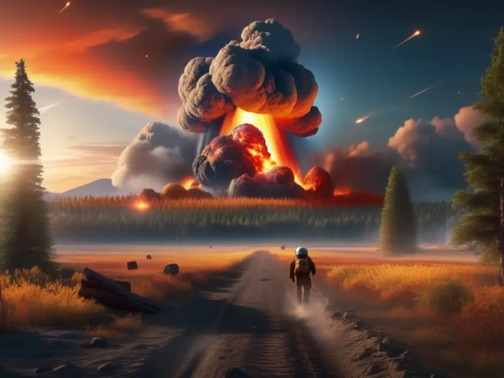An asteroid explodes over Siberia, leaving destruction and chaos in its wake, with eye-catching detail and accuracy that brings the moment to life