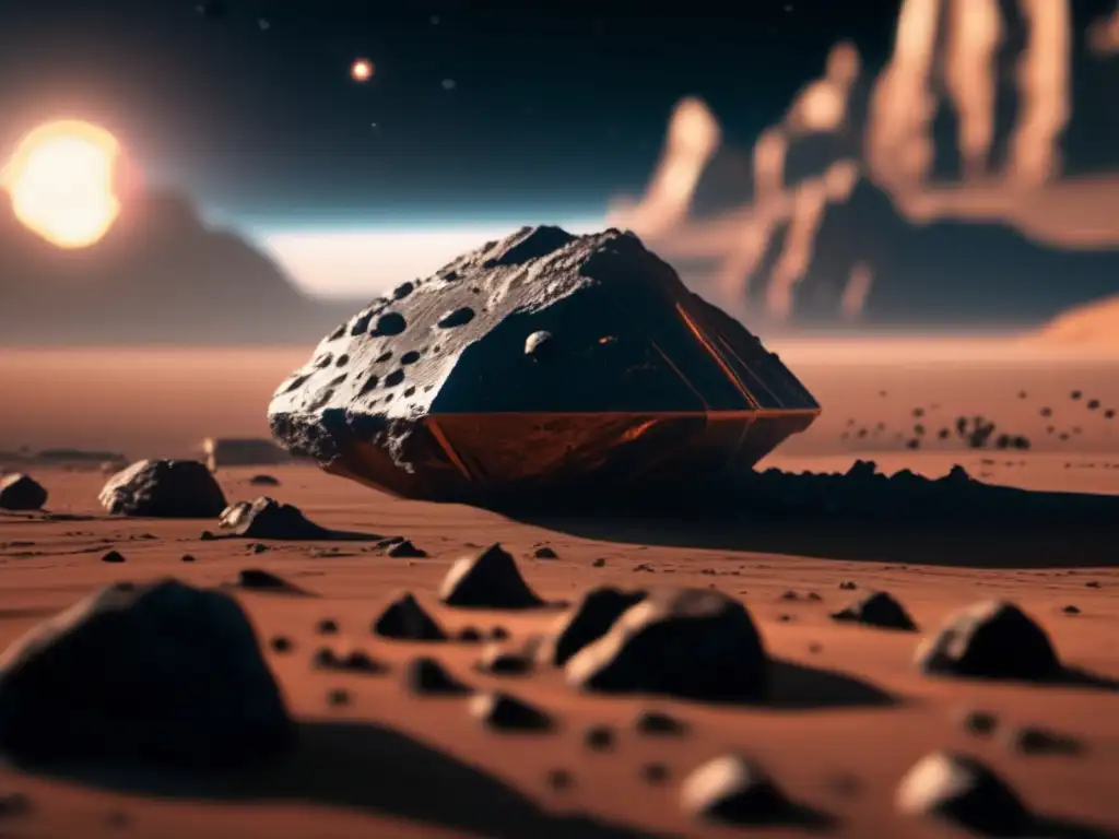 A stunning, photorealistic image of an asteroid in Star Citizen