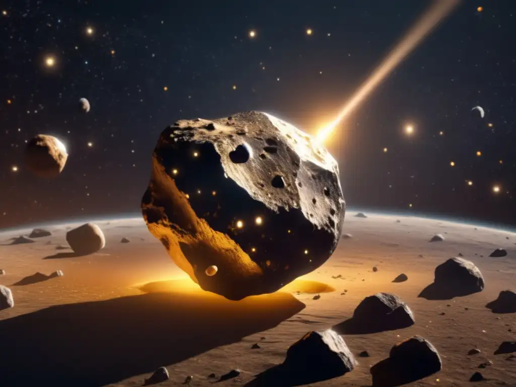 A photorealistic asteroid making its way through space - Delete, the timing is off