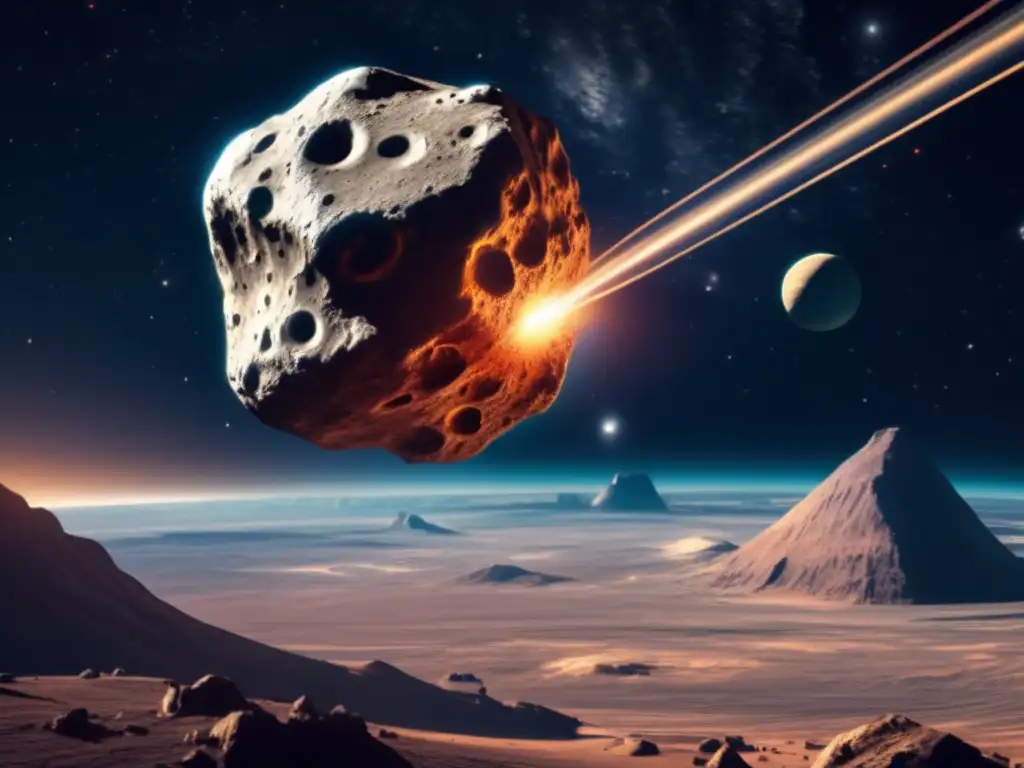 Dash-Particularly engaging, highly detailed, photorealistic image of a looming asteroid heading straight for Earth