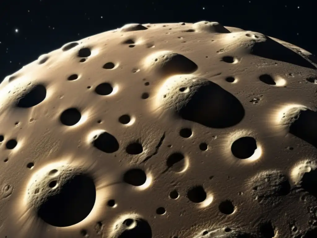 A stunning closeup of asteroid Harmonia from the side, proudly connected to another asteroid in the belt