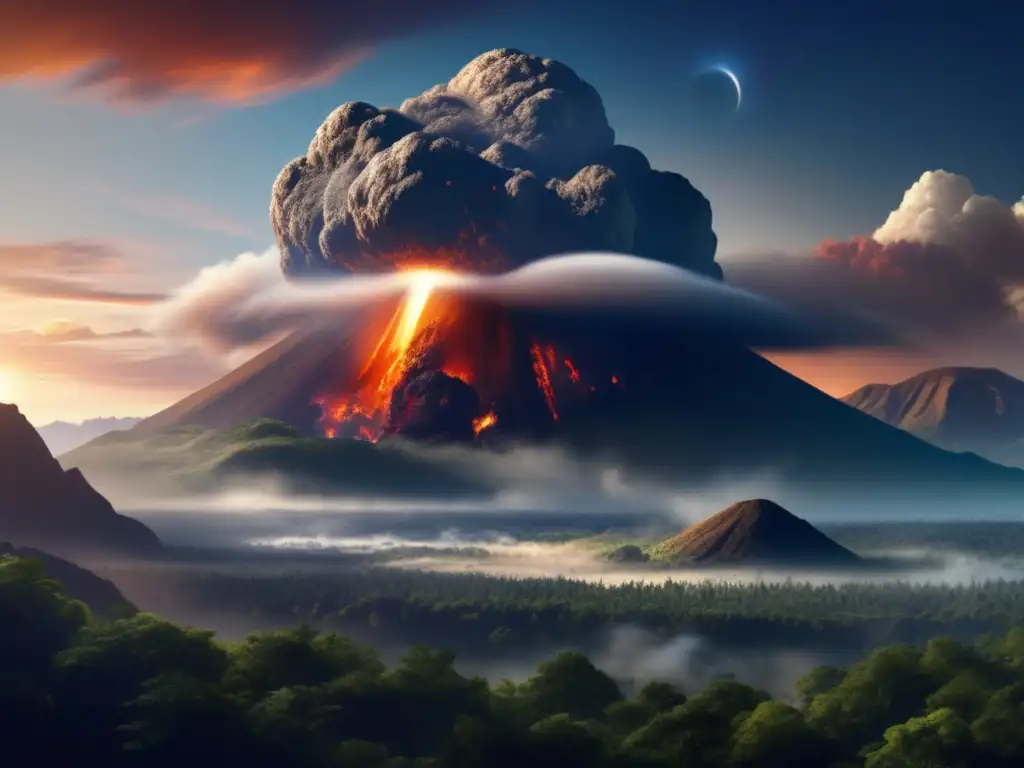 A photorealistic depiction of the catastrophic impact of an asteroid on Earth