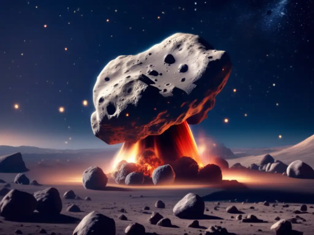Alert! - Majestic yet dangerous asteroid heading straight towards Earth, leaving behind smoke and debris