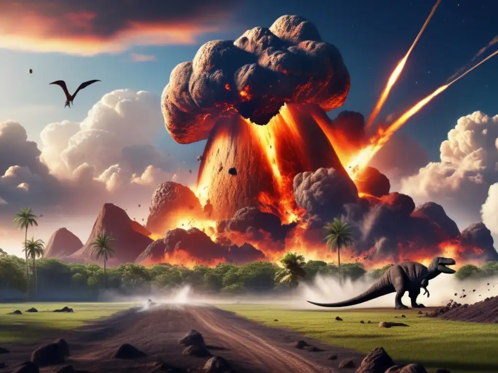  Asteroid collision cataclysm destroys Earth, wiping out dinosaurs and other species in a prehistoric mass extinction event