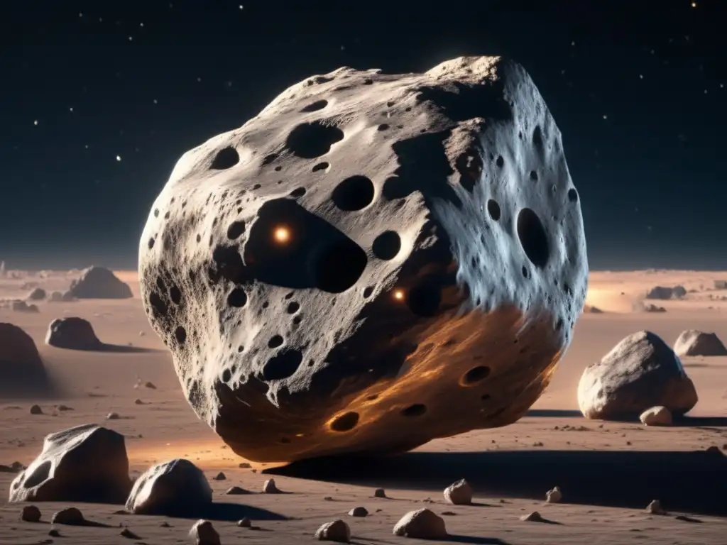 Dash: Explore the mesmerizing Asteroid Lycaon, a masterfully rendered 8k ultradetailed image