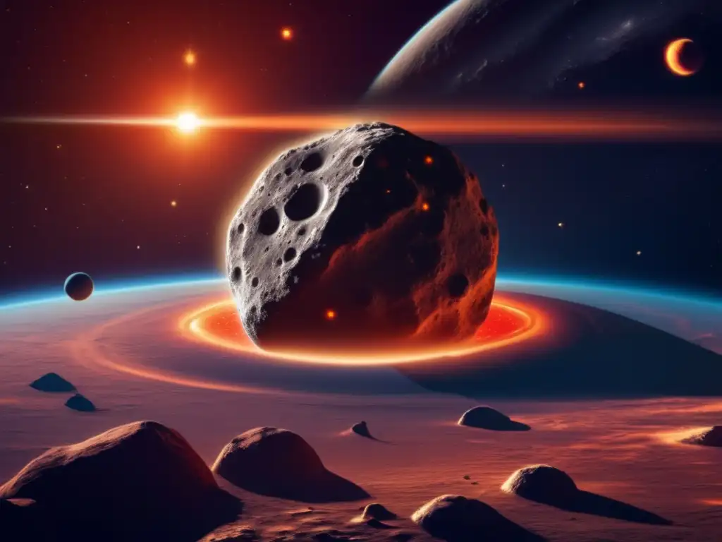 A breathtaking photo imaginatively captures an asteroid Pylamenes hovering near Earth