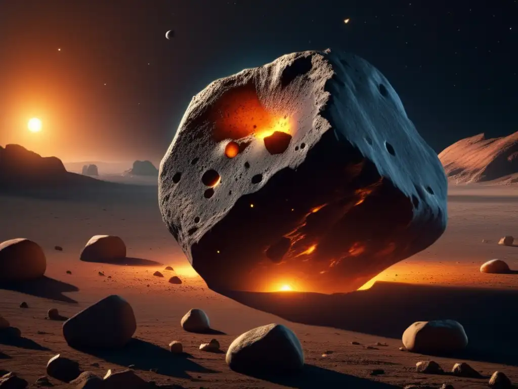 Imagine floating in the vast expanse of space, surrounded by the stark beauty of an illuminated asteroid