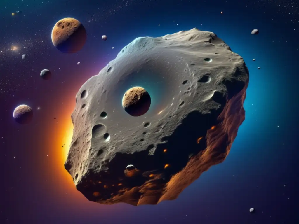 An asteroid rich in resources, a treasure trove of mineral wealth spread across its rocky surface