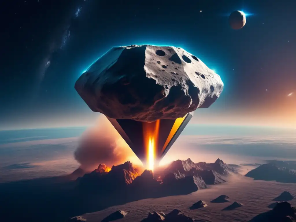 Dash: An otherworldly asteroid hovers overhead, protected by a futuristic shield in this breathtaking photograph