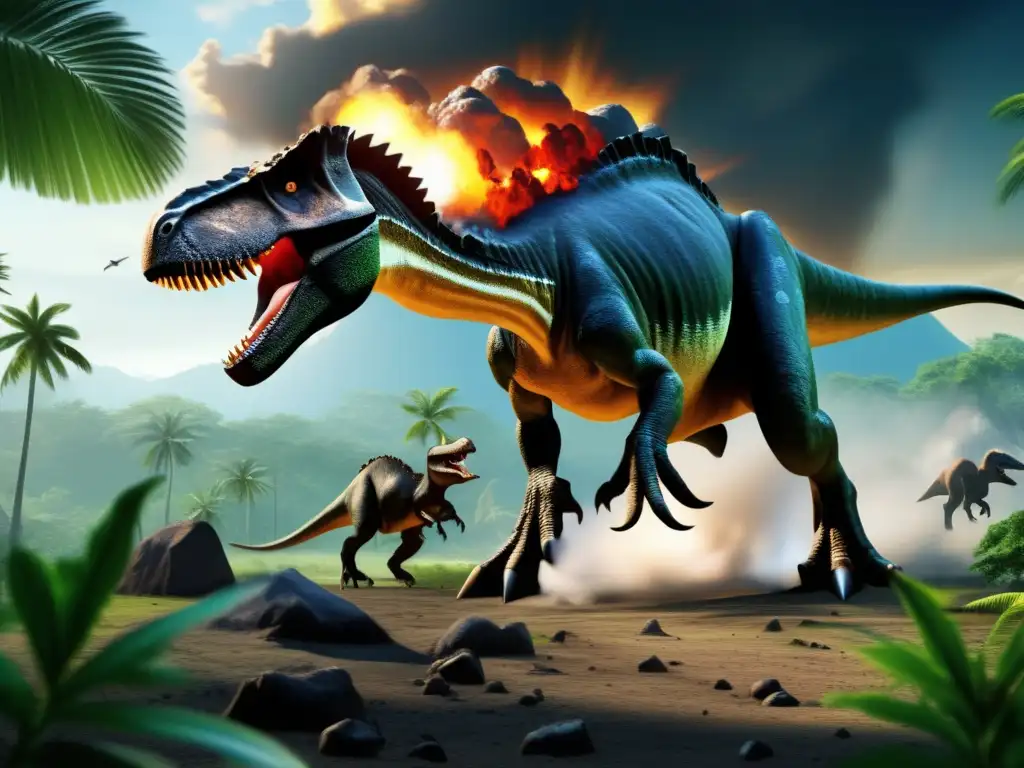 Dash: The asteroid strikes the prehistoric jungle with unyielding force, causing catastrophic devastation among the dinosaurs