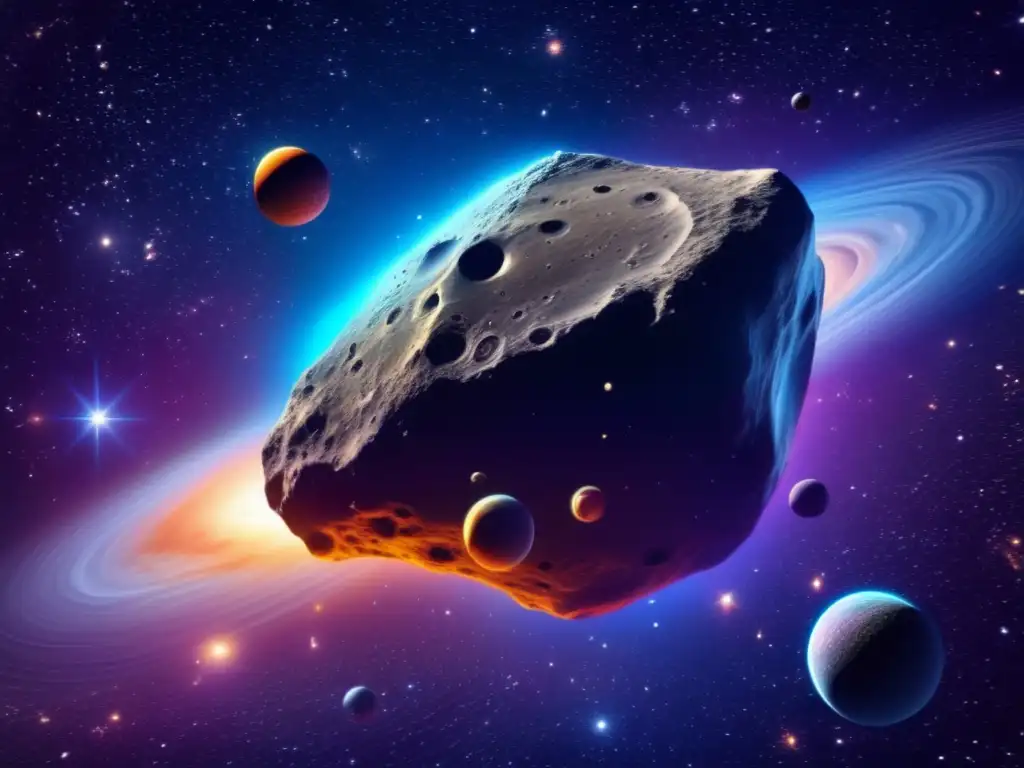 Photorealistic image of the stunning space phenomenon, Asteroid Bellona
