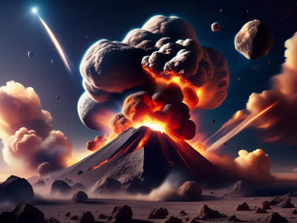 Watch out! A massive asteroid collides with Earth, causing a universe-shattering explosion that engulfs the planet in chaos