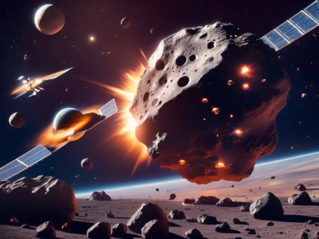 Dash: 'An enormous asteroid hurtles towards a sprawling space station, craters and debris scattering in all directions