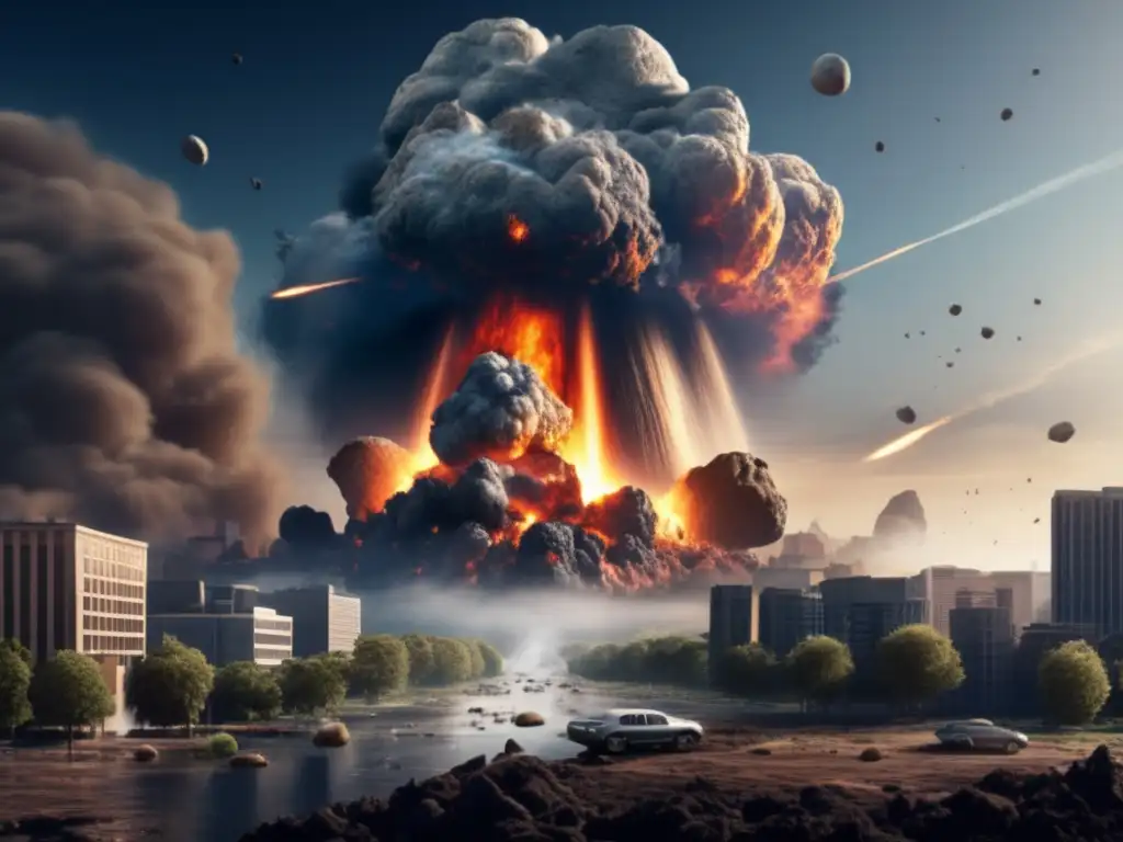 A massive asteroid has struck Earth, leaving behind a trail of devastation in its wake