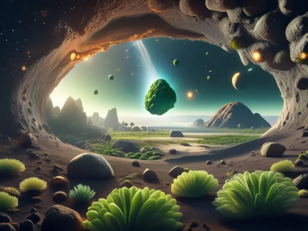 Astrobiology: Self-sustaining ecosystem thrives in photorealistic asteroid tunnel, filled with biodiversity and life in remote worlds, #astrolife