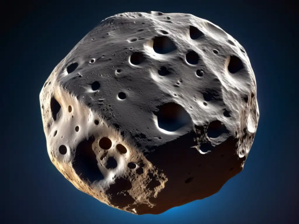 A thrilling exploration of Asteroid Euryalus captured in a meticulously photorealistic image