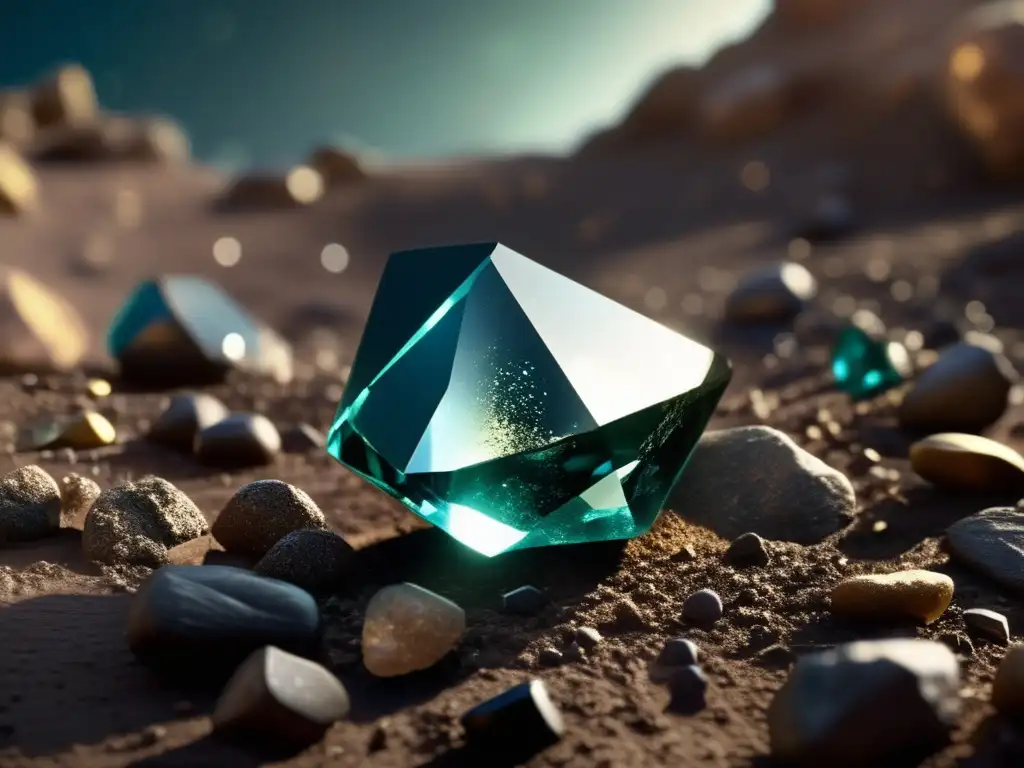 Rare gemstones discovery promotes curiosity and wonder in photorealistic style, inspiring inspiration and creativity