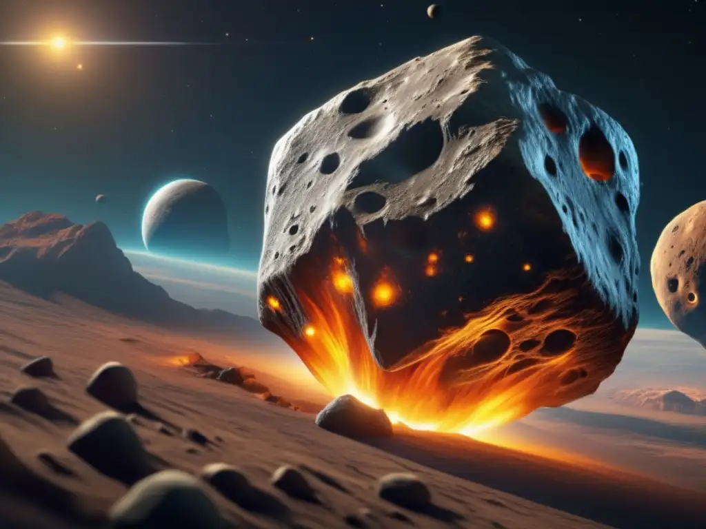 A stunning 8k resolution photorealistic illustration of Asteroid Hippolochus