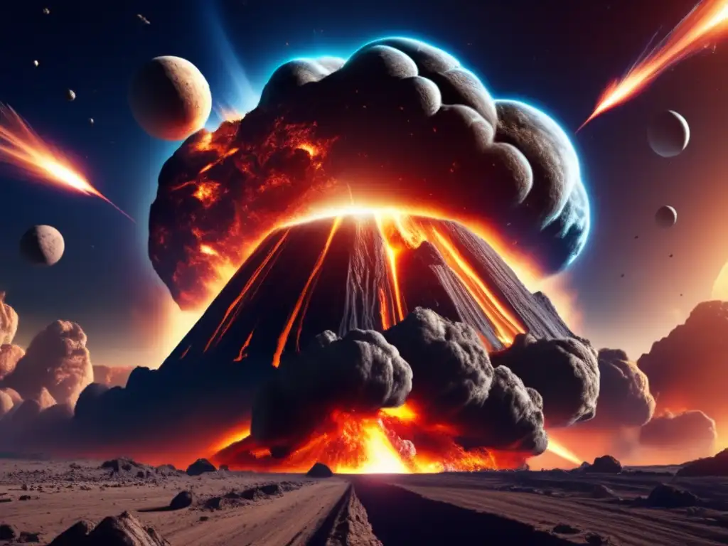 Dash: A photorealistic depiction of the fiery collision between a massive asteroid and Earth