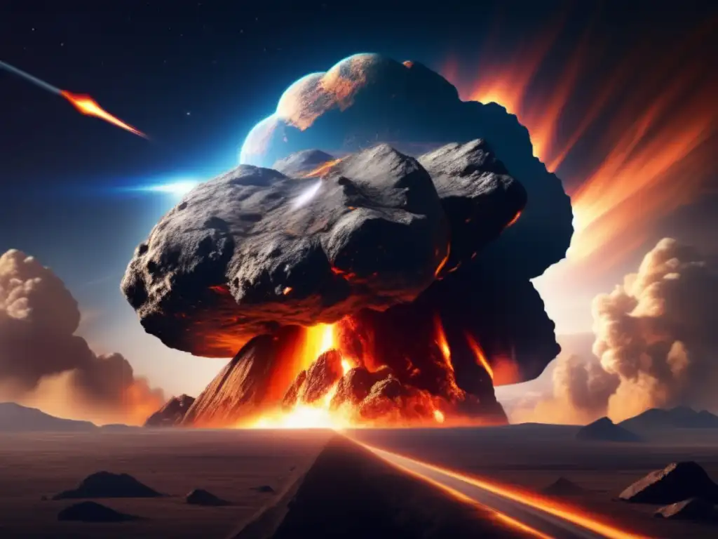 Dash: 'An enormous asteroid blazes a fiery path through the Earth's atmosphere, leaving a trail of destruction in its wake