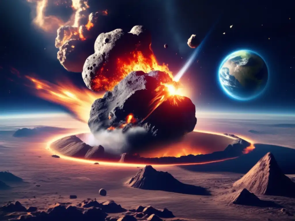 A scarring asteroid collision with Earth, captured in stunning detail