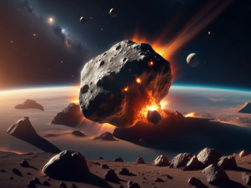 A breathtaking, photorealistic representation of the asteroid's collision with Earth -