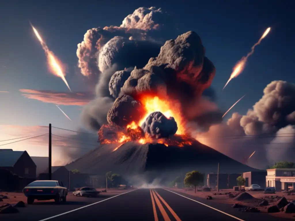 A breathtaking image of an asteroid impact on Earth