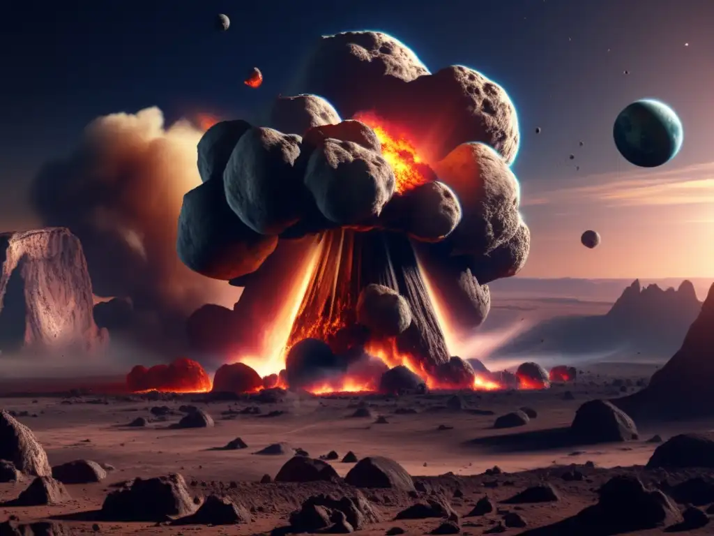 An epic tale of cosmic destruction, as a 4km asteroid obliterates Earth's side
