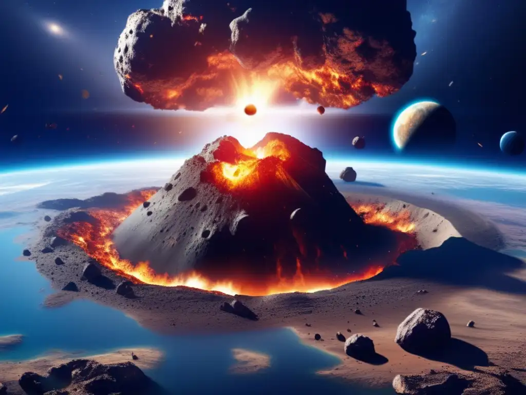 Asteroid impact on Earth - details and destruction captured