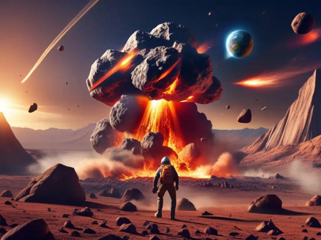 A devastating asteroid collision leaves a barren, lifeless wasteland in its wake, extinguishing all life on the planet #ExtinctionEvent #AsteroidImpact