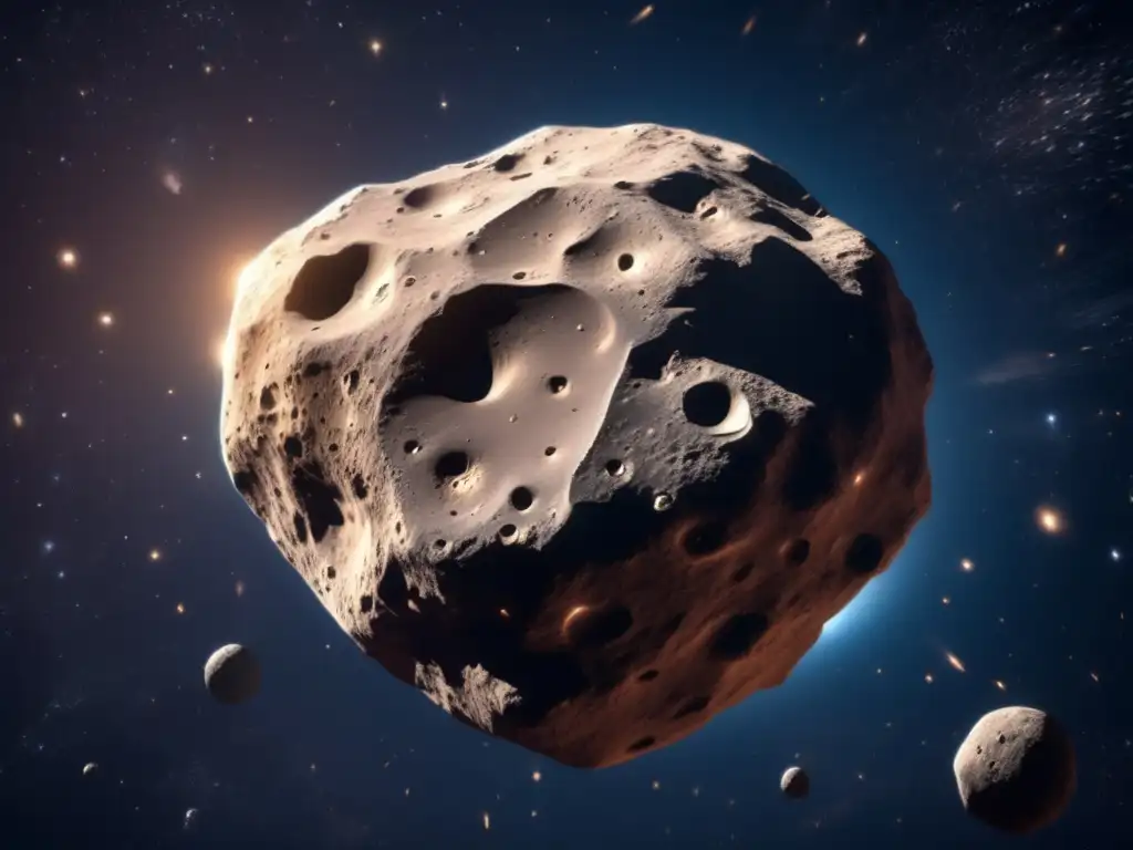 Detail Vivid Image: Asteroid in Space