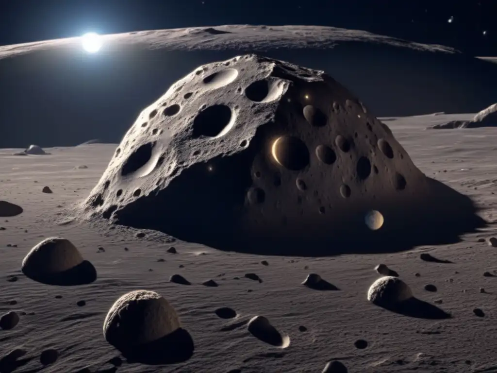 The asteroid Kalliope with its moon Linus in full detail and photorealistic shadows