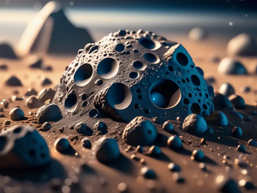 Discover the secrets of water extraction from asteroids through this detailed image of a water-laden asteroid model