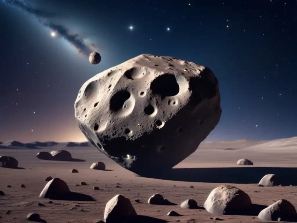 Misenus asteroid, captured in stunning photorealistic detail