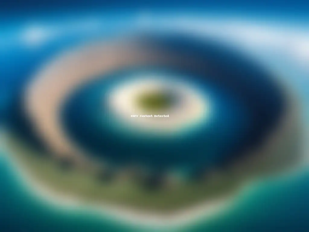 An awe-inspiring photorealistic image of the Catastrophe Crater, located in Chicxulub, Mexico