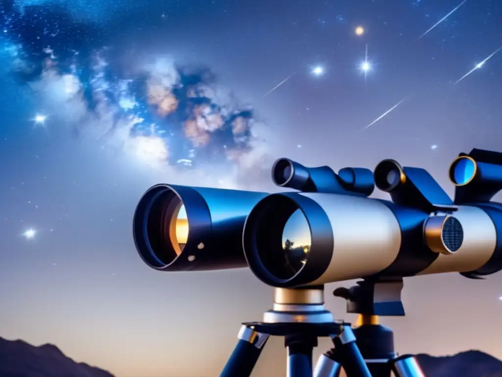 Stargazing with Binoculars and Telescope: A Photorealistic Celestial Sky +