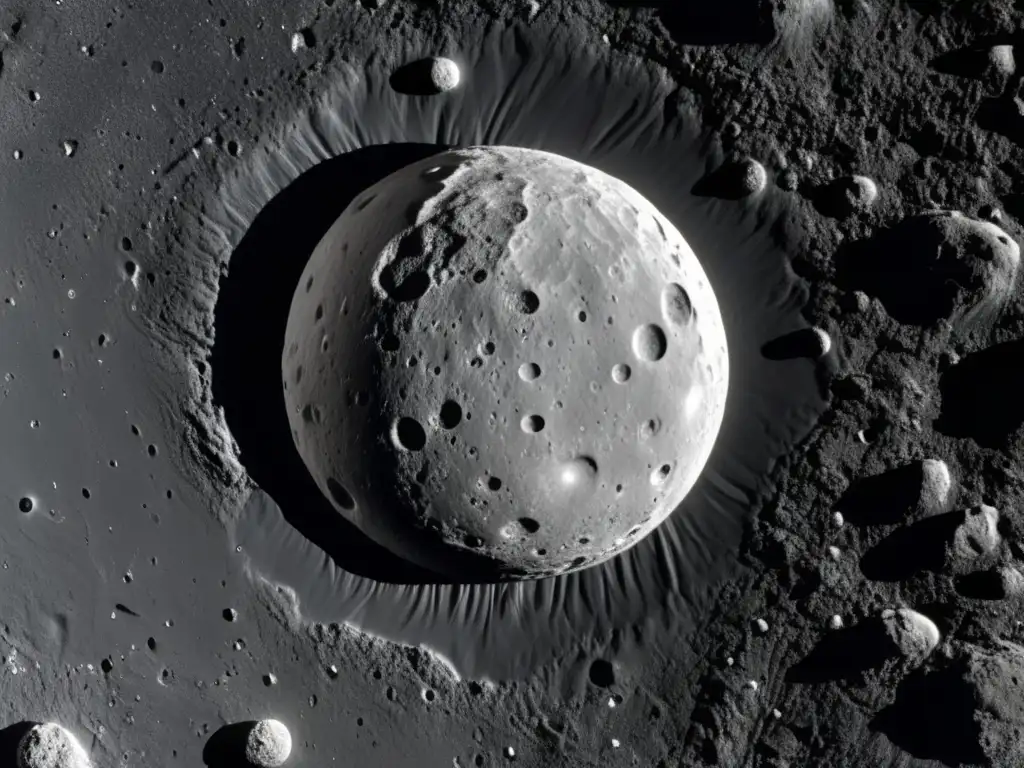 A stunning closeup of Ceres' surface, teeming with jagged craters and rugged landforms, captured by NASA's Dawn spacecraft