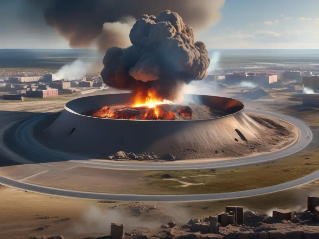 The aftermath of the shocking Chelyabinsk meteor crash is captured in this photorealistic image