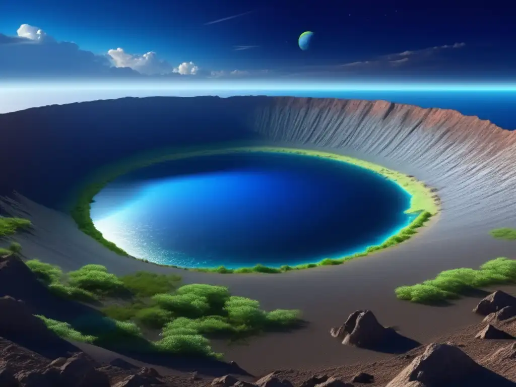 The breathtaking view of the Chicxulub Crater horizon captures the essence of this historic site