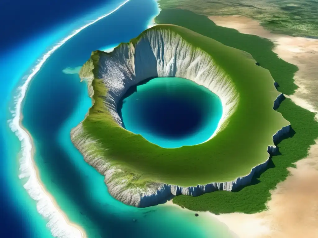 A stunning photorealistic rendering of the Yucatan Peninsula reveals the 8k-resolution location and magnitude of the Chicxulub Crater, captured as it would have appeared at the time of impact