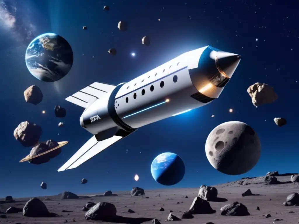 A photorealistic composite image of Blue Origin, SpaceX, Virgin Galactic and other commercial space companies