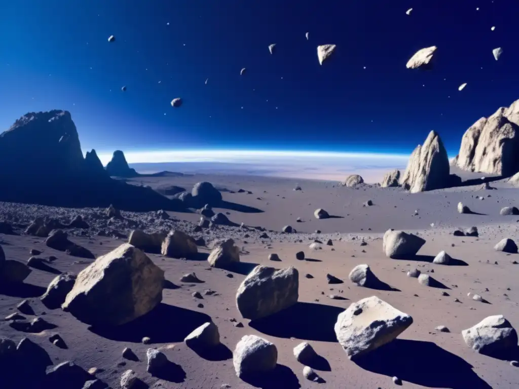 A stunning photograph captures the beauty of an asteroid field against a deep blue sky