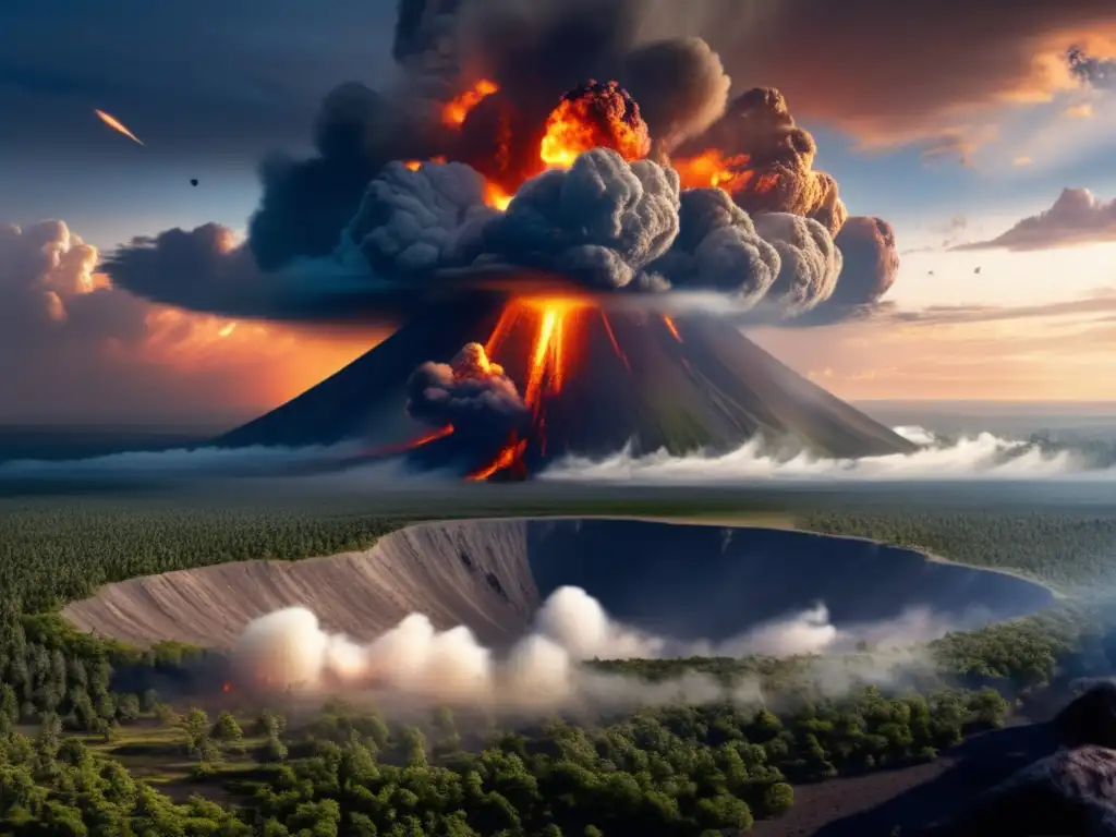 The planet endures catastrophe - An image of the aftermath of the 66 million year asteroid impact, depicting a harsh, postapocalyptic scene