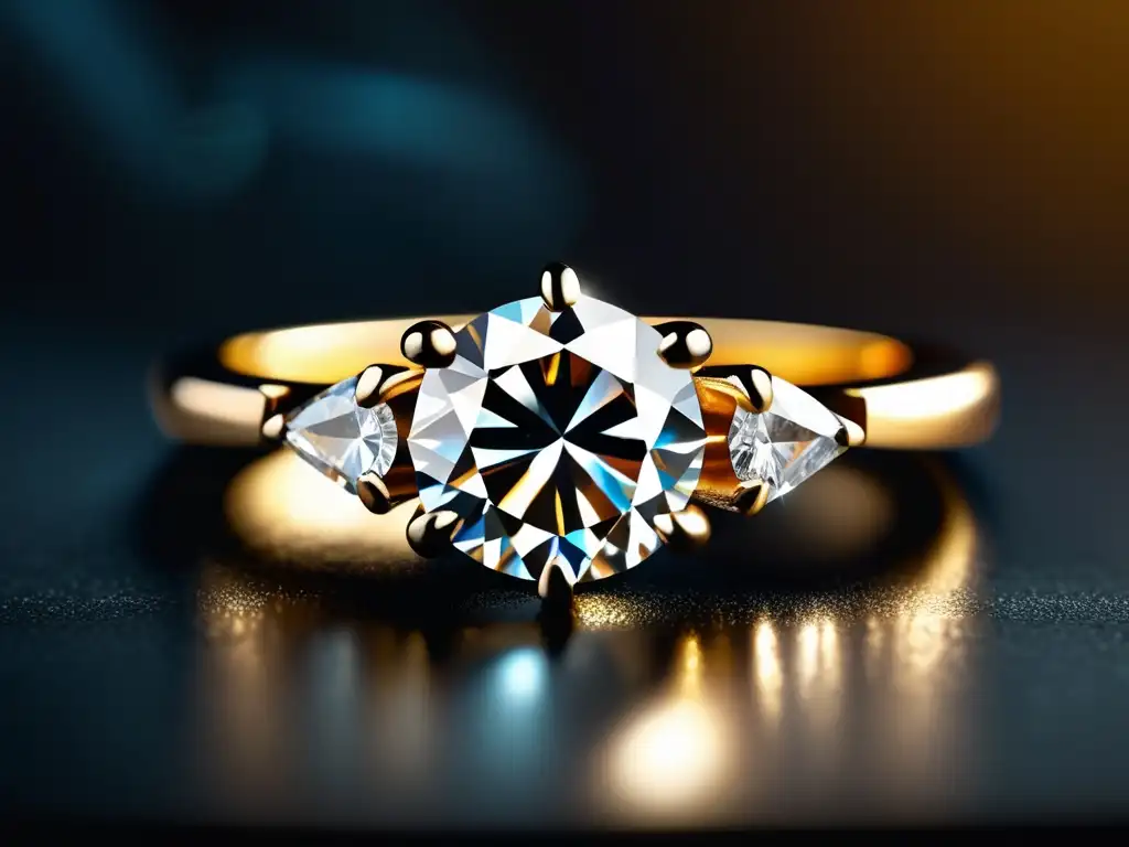 A stunning black velvet backdrop contrasts the intricate details of a diamond ring