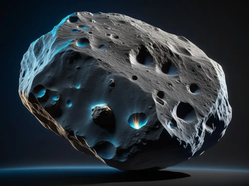 Eunomia, a fascinating asteroid, painted with shades of bluish-grey, highlighting its rugged surface features