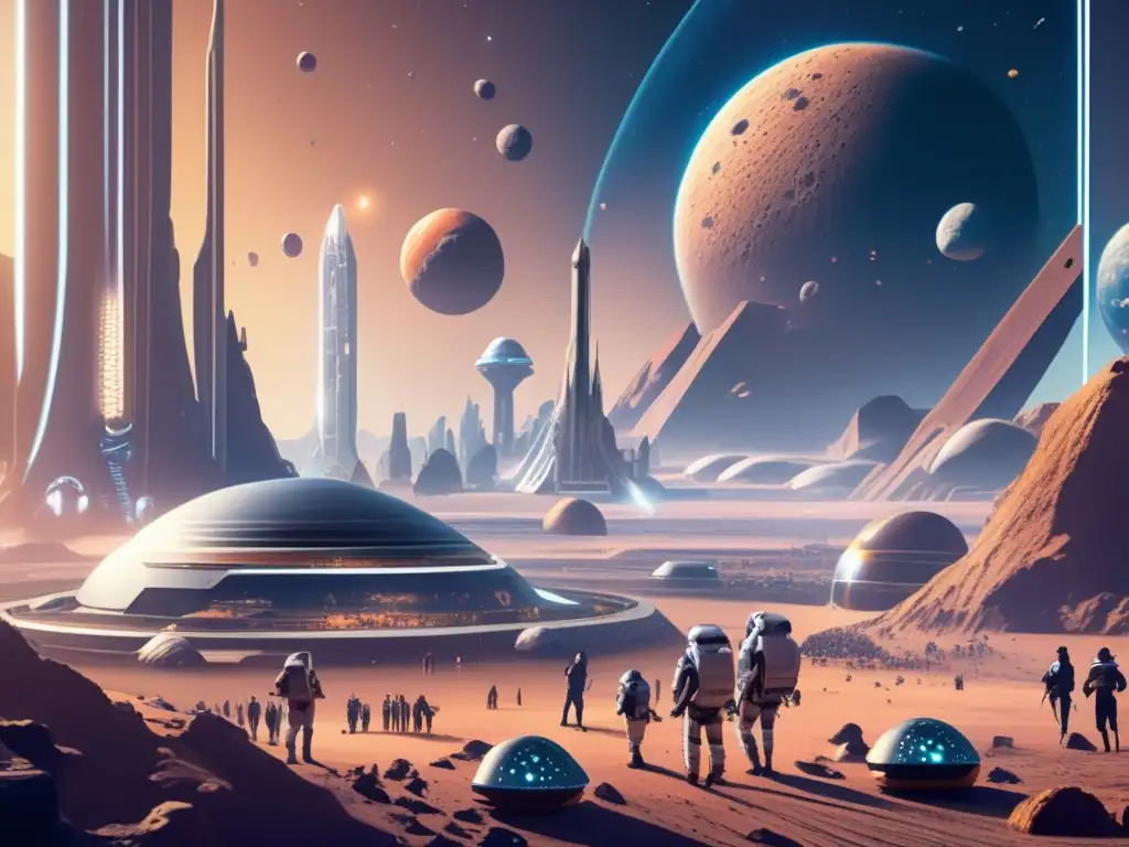 Explore the bustling asteroid colony where advanced technology soars, diverse architecture reigns, and you'll find people of all shapes and sizes