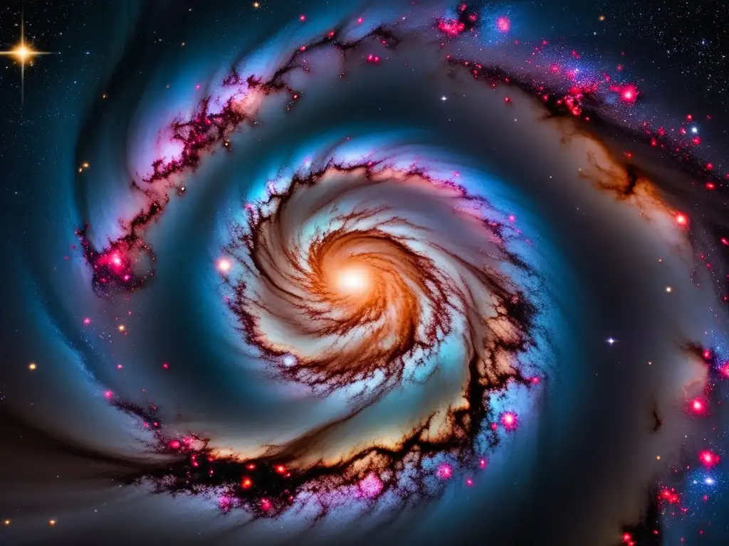 DASH - A stunning galaxy illuminates the darkness of space, its spiral arms filled with vibrant swirls of dust and gas