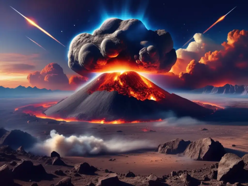A giant asteroid crashes into Earth, causing destruction beyond imagination